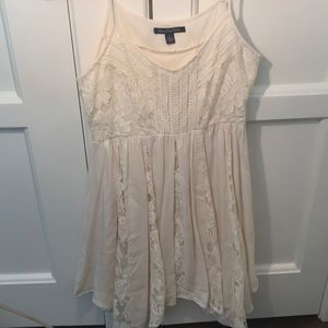 american eagle asymmetric hem white lace dress